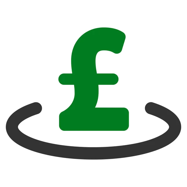Pfund Standort flache Vektor Symbol Symbol — Stockvektor