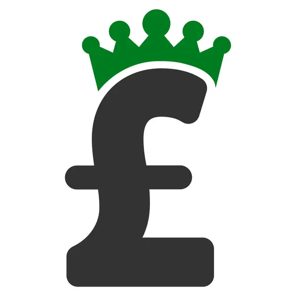 Pound kroon platte Vector pictogram symbool — Stockvector