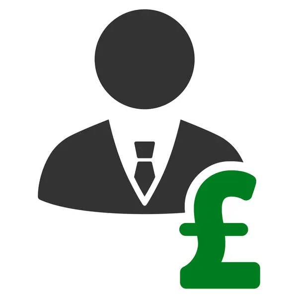 Libra Banker plana Vector icono símbolo — Vector de stock