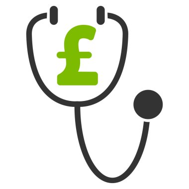 Lirası sağlık düz vektör simgesi simgesi