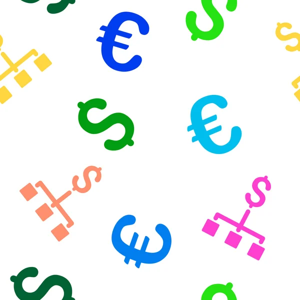Financial Hierarchy Seamless Flat Glyph Pattern — Stock Photo, Image