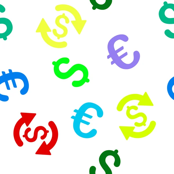 Vernieuwen van geld evenwicht naadloze platte Glyph patroon — Stockfoto