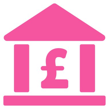 Lirası banka düz vektör simgesi simgesi