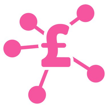 Lirası dağıtım düz vektör simgesi simgesi