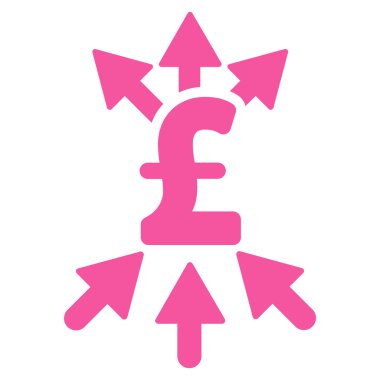 Pound Payment Broker Flat Vector Icon Symbol