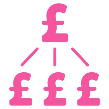 Pound Financial Structure Flat Vector Icon Symbol