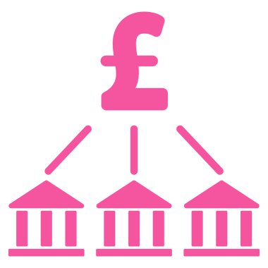 Lirası banka Derneği düz vektör simgesi simgesi