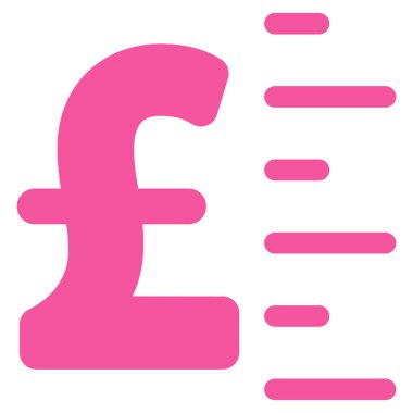 Lirası değer düz vektör simgesi simgesi