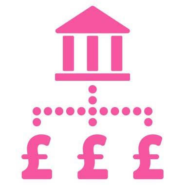 Lirası banka ödemeleri düz vektör simgesi simgesi