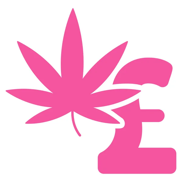 Marihuana Pfund Geschäft flache Vektor Symbol Symbol — Stockvektor