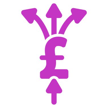 Pound ödeme düz vektör simgesi simgesi bölmek