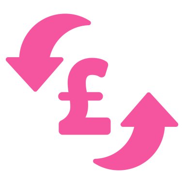 Pound maliyet düz vektör simgesi simgesi