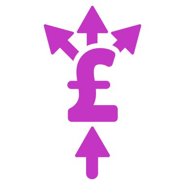 Pound ödeme düz vektör simgesi simgesi bölmek