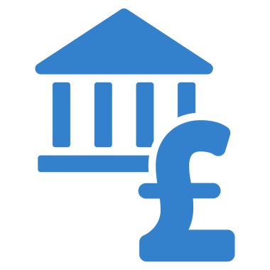 Lirası banka düz vektör simgesi simgesi