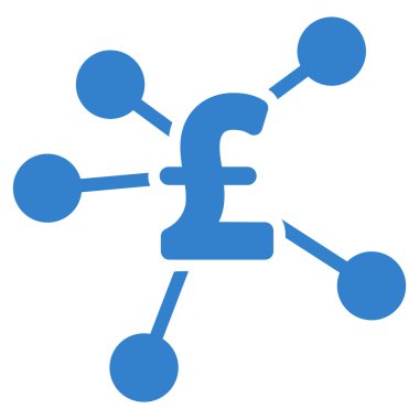 Lirası dağıtım düz vektör simgesi simgesi