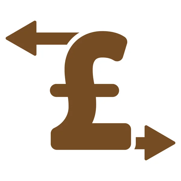 Pagamentos de libra Símbolo de ícone de vetor plano — Vetor de Stock