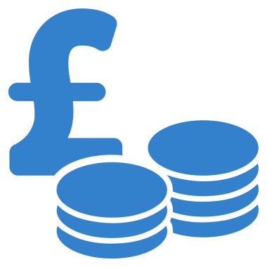 Düz vektör simgesi simgesi Lirası paraları