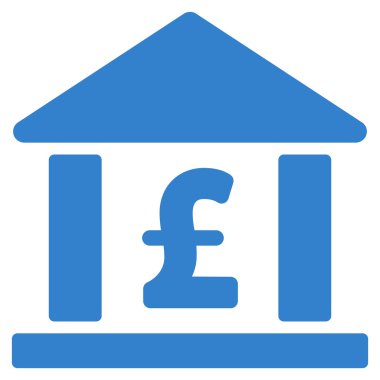 Lirası banka düz vektör simgesi simgesi