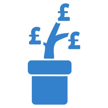 Lirası iş proje bitki düz vektör simgesi simgesi