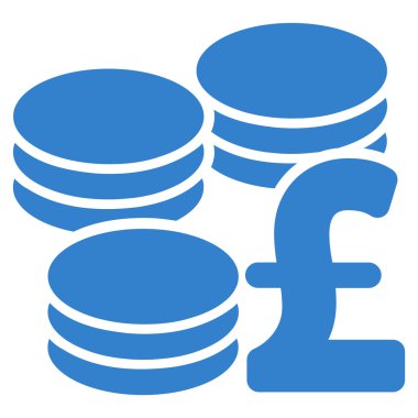 Düz vektör simgesi simgesi Lirası paraları