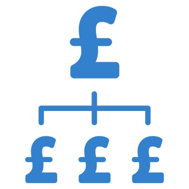 Lirası hiyerarşi düz vektör simgesi simgesi