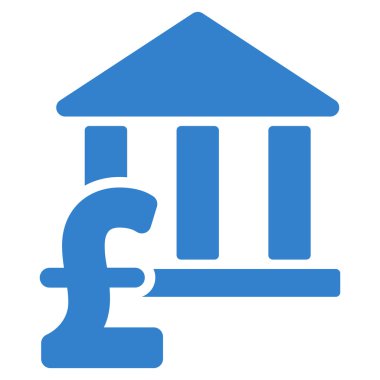 Kütüphane Pound ödeme düz vektör simgesi simgesi