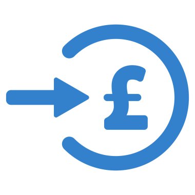 Lirası gelir düz vektör simgesi simgesi