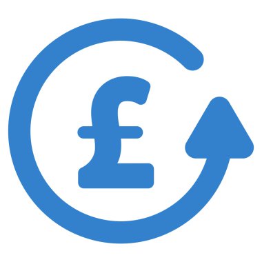 Ters ibraz Lirası düz vektör simgesi simgesi