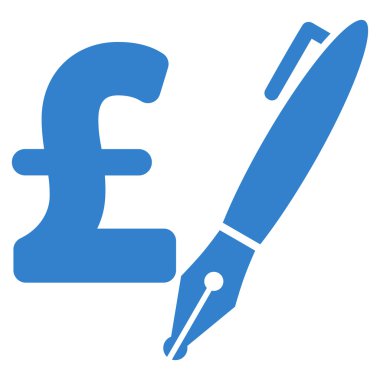 Kalem Lirası fiyat düz vektör simgesi simgesi