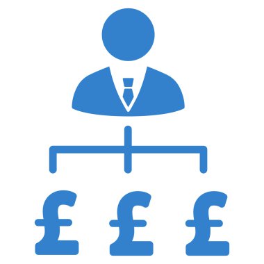 Boss Pound Ödemeler Düz Vektör Simge Sembolü