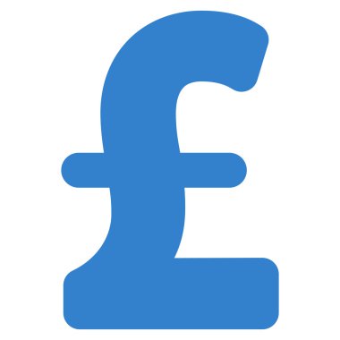 Pound Sterling düz vektör simgesi simgesi