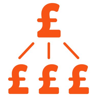 Pound Financial Structure Flat Vector Icon Symbol