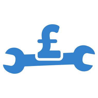 Düz vektör simgesi simgesi hizmet Lirası maliyet