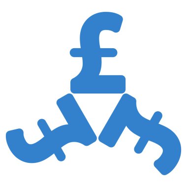 Lirası Trinity düz vektör simgesi simgesi