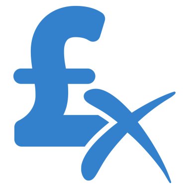 Lirası düz vektör simgesi simgesi reddetmek