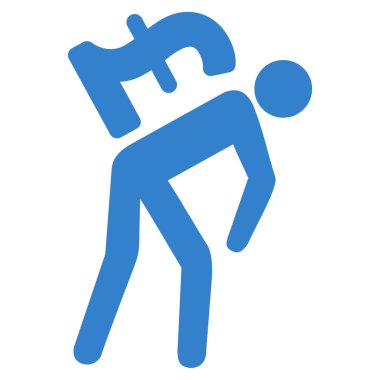 Lirası para kurye düz vektör simgesi simgesi