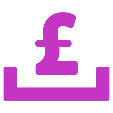 Lirası mevduat yerleşim düz vektör simgesi simgesi