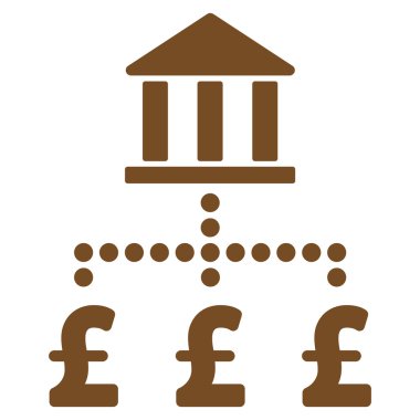 Lirası banka ödemeleri düz vektör simgesi simgesi