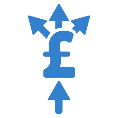 Pound ödeme düz vektör simgesi simgesi bölmek