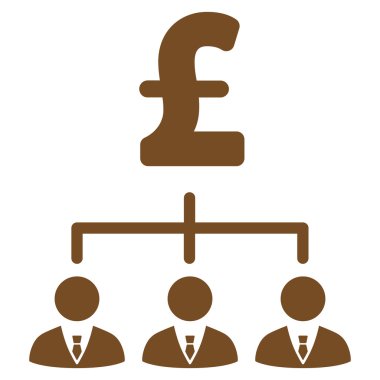 Lirası bankacı bağlantılar düz vektör simgesi simgesi