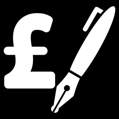 Kalem Lirası fiyat düz vektör simgesi simgesi