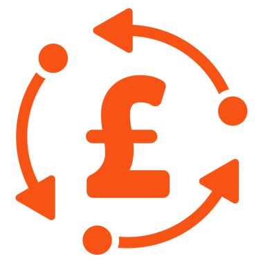 Lirası döndürme düz vektör simgesi simgesi