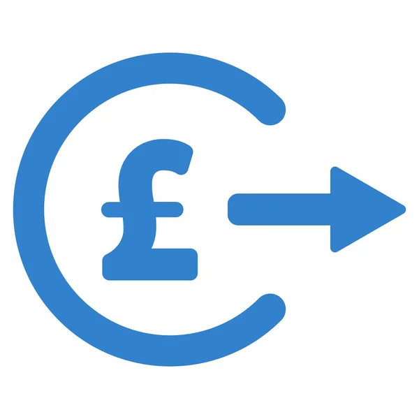 Platte Vector pictogram symbool Cash Pound — Stockvector