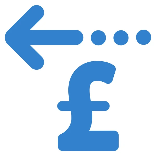 Visszatérítési font lapos Vector Icon szimbólum — Stock Vector