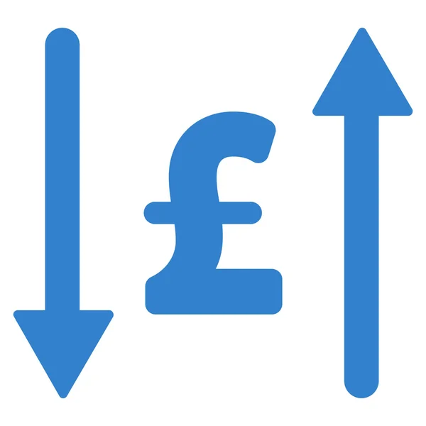 Símbolo de ícone de vetor plano de troca de libra — Vetor de Stock