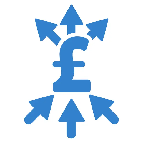 Pound Payment Broker Flat Vector Icon Symbol — ストックベクタ