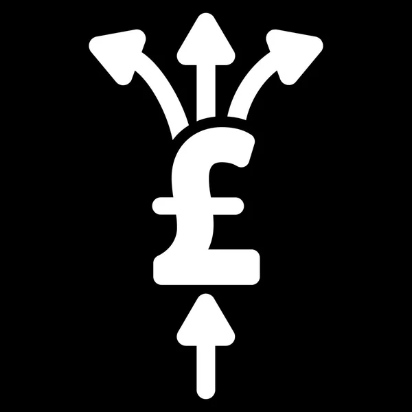 Osztja font kifizetések lapos Vector Icon szimbólum — Stock Vector