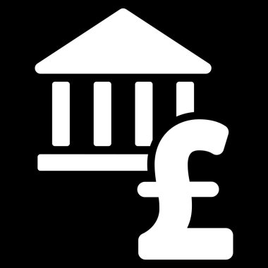 Lirası banka düz vektör simgesi simgesi