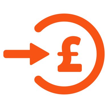 Lirası gelir düz vektör simgesi simgesi