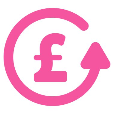 Ters ibraz Lirası düz vektör simgesi simgesi